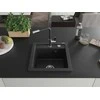 Granitinė virtuvinė plautuvė Mexen Vito su maišytuvu ir sifonu, Metallic juodas/sidabrinis+Juodas/Chrome