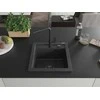 Granitinė virtuvinė plautuvė Mexen Vito su maišytuvu ir sifonu, Juodas granite+Juodas
