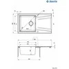 Granito-plieno plautuvė Deante Prime, ZSR_T113, Antracito metalas