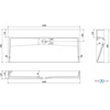 Konglomerato praustuvas Mexen Ava B/O, 100x46 cm