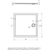 Kvadratinė dušo kabina Deante Funkia Evo su padėklu, 90x90 cm, Chrome/stripe+Baltas