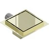 Kvadratinis dušo latakas Mexen Flat, Gold, 12 x 12 cm