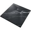 Kvadratinis dušo padėklas Besco Vexo Marble Juodas, 90 x 90 cm