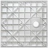 Kvadratinis dušo padėklas Besco Vexo Marble, 80 x 80 cm
