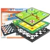 Lean Toys Magnetinės žaidimų lentos rinkinys 7 viename šachmatų Ludo Backgammon juodraščiai
