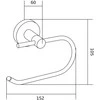 Mexen Remo tualetinio popieriaus laikiklis, Juodas