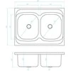 Plieninė virtuvinė plautuvė Kuchinox 60, SK2_020T, Inox