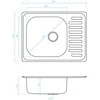 Plieninė virtuvinė plautuvė Kuchinox JUNAK, SQA_313T, Inox Linen