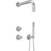 Potinkinis dušo komplektas Deante Silia Hexa NHS_F9XK, Brushed steel