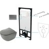 Potinkinis WC komplektas Deante Peonia 6in1, CDETDZPW, Anthracite/Titanium