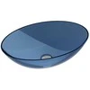 Praustuvas Besco Anya Mėlyna Wave, 50 cm, su chrome sifonu