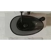 Praustuvas Besco Neya Carbon Pilkas, 60 cm, su juodu dangteliu