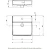 Praustuvas Deante Square CGS_6U4B, Baltas