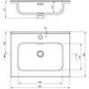 Praustuvas Deante Tubo, 60,3x46 cm, CTU_6U6W, Baltas