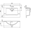 Praustuvas Mexen Atena, 60 cm, Baltas