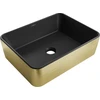 Praustuvas Mexen Catia 48 cm, Juodas matt/Gold lines