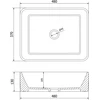 Praustuvas Mexen Catia 48 cm, Juodas matt/Gold edge