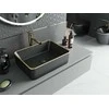 Praustuvas Mexen Catia 48 cm, Juodas matt/Gold edge