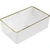 Praustuvas Mexen Nadia, 36 x 23 cm, Baltas/Gold edge