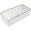 Praustuvas Mexen Nadia, 46 x 23 cm, Baltas/Gold edge