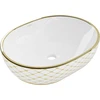 Praustuvas Mexen Viki 48 cm, Baltas/Gold pattern