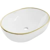 Praustuvas Mexen Viki 48 cm, Baltas/Gold edge