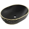 Praustuvas Mexen Viki 48 cm, Juodas matt/Gold pattern