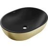 Praustuvas Mexen Viki 48 cm, Juodas matt/Gold lines