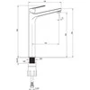 Praustuvo maišytuvas Deante Jasmin Tall ECO-aerator su klik-klak, BGJE021K, Chrome