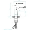 Praustuvo maišytuvas Kuchinox FRESNO su klik-klak, BQF_022D, Chrome