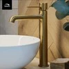 Praustuvo maišytuvas Laveo Pola High su klik-klak, Brushed Gold