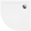 Pusapvalis dušo padėklas Besco Aron SlimLine, 80 x 80 x 5,5 cm