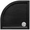 Pusapvalis dušo padėklas Besco Aron SlimLine Stone Effect New, 80 x 80 x 5,5 cm