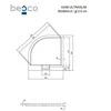 Pusapvalis dušo padėklas Besco Axim UltraSlim, 80 x 80 x 4,5 cm
