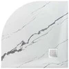 Pusapvalis dušo padėklas Besco Vexo Marble, 90 x 90 cm