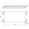 Radiatorius Mexen CVHF20 Hygiene Flat, 600 x 1500 mm, 1505 W, apatinio pajungimo, baltas