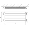 Radiatorius Mexen Line CL21, 600 x 1600 mm, 1935 W, šoninio pajungimo, baltas