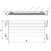 Radiatorius Mexen Line CL21, 600 x 600 mm, 726 W, šoninio pajungimo, baltas