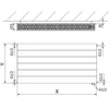 Radiatorius Mexen Line CVL22, 500 x 900 mm, 1228 W, apatinio pajungimo, baltas