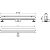 Sieninis dušo latakas Mexen Flat Wall 2in1, Gold, 90 cm