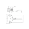 Sieninis virtuvinis maišytuvas Deante Vero BOW_080M, Chrome