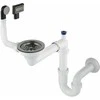 Sifonas granitinėms plautuvėms Deante Space-Saver ZXY_D949, Titanium