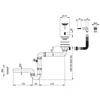 Sifonas granitinėms plautuvėms Deante Space-Saver ZXY_9949, Steel