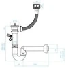 Sifonas plieninėms plautuvėms Kuchinox OKS_B13T, Inox