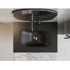 Spintelė Besco Akya Classic 76 cm su praustuvu ir klik-klak, Baltas glossy/Gun metal+Juodas matt