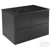 Spintelė Besco Akya Classic 76 cm su praustuvu ir klik-klak, Gun Metal glossy/Gun metal+Baltas