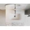 Spintelė Besco Akya Classic 76 cm su praustuvu ir klik-klak, Baltas glossy/Baltas matt+Chrome