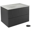 Spintelė Besco Akya Linea 66 cm su praustuvu ir klik-klak, Gun Metal matt/Baltas matt+Juodas matt