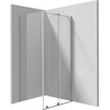 Stačiakampė dušo kabina Deante Prizma, 120x80 cm, Brushed steel