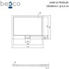Stačiakampis dušo padėklas Besco Axim UltraSlim Stone Effect New, 120 x 80 x 4,5 cm